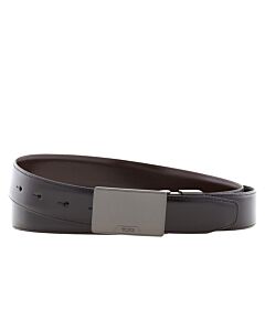 Tumi Reversible Plaque Ajustable Leather Belt, Size One Size