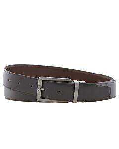 Tumi Tumi Ballistic Etched Harness Adjustable And Reversible Leather Belt, Size 110 cm