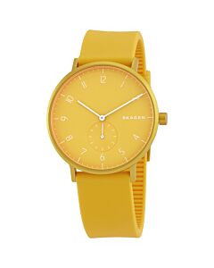 Unisex Aaren Kulor Silicone Yellow Dial Watch