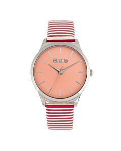 Unisex Aboard Leatherette Coral Dial Watch