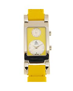 Unisex Angel Leather Yellow Dial Watch