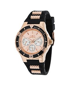 Unisex Aviator Silicone Rose Gold-tone Dial Watch