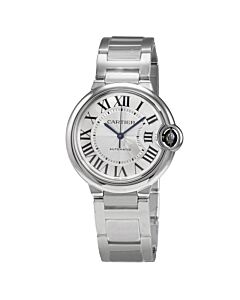 Unisex Ballon Bleu de Cartier Stainless Steel Silver Dial Watch