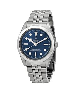 Unisex Black Bay 36 Stainless Steel Blue Dial Watch