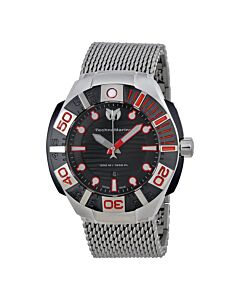 Unisex Black Reef Stainless Steel Black Dial Watch