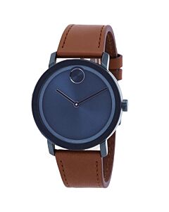 Unisex Bold Evolution Leather Blue Dial Watch