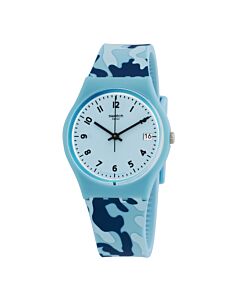 Unisex Camoublue Silicone Blue Dial Watch