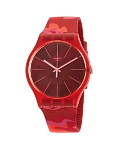 Unisex Camouflash Silicone Red Dial Watch