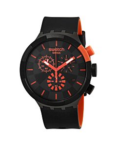 Unisex Checkpoint Black Chronograph Silicone Black Dial Watch