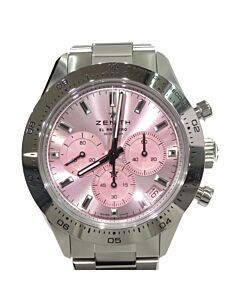 Unisex Chronomaster Chronograph Stainless Steel Pink Dial Watch