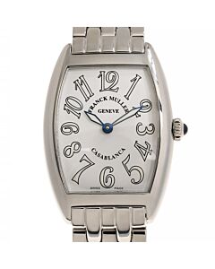 Unisex Cintrée Curvex Stainless Steel White Dial Watch