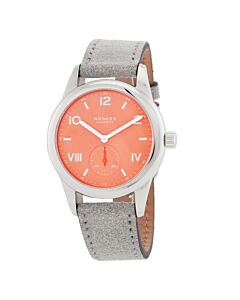 Unisex Club Campus Leather Coral Dial Watch