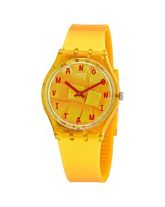 Unisex Coeur De Mangue Silicone 1 Orange Mango Dial Watch