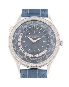 Unisex Complications Alligator Leather Blue Dial
