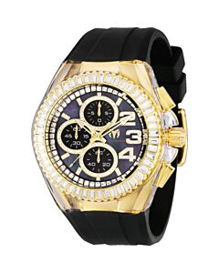 Unisex Cruise Chronograph Silicone Black Dial Watch
