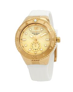 Unisex Cruise Silicone Gold Dial Watch