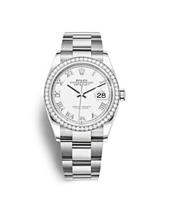 Unisex Datejust Stainless Steel Rolex Jubilee White Dial Watch