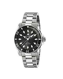 Unisex Dive Stainless Steel Black Dial Watch