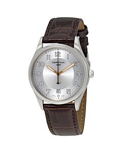 Unisex DS-4 Leather Silver Dial Watch