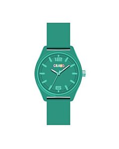 Unisex Dynamic Leatherette Teal Dial