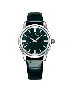 Unisex Elegance Crocodile Leather Green Dial Watch