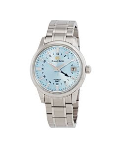 Unisex Elegance Stainless Steel Blue Dial Watch