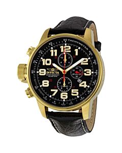 Unisex Force Chronograph Leather Black Dial Watch