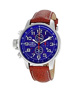 Unisex Force Chronograph Leather Blue Dial