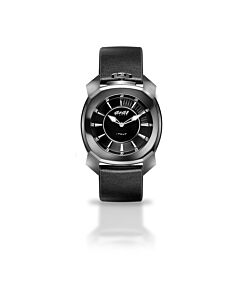 Unisex Frame One Ceramic Case Leather Black Dial Watch