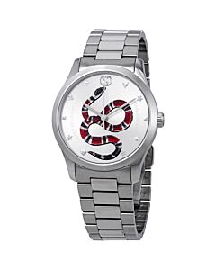 Unisex G-Timeless Stainless Steel Silve (Snake Motif) Dial Watch