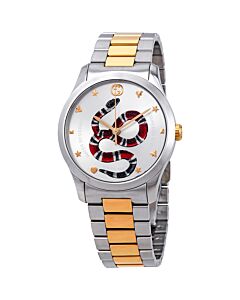 Unisex G-Timeless Stainless Steel Silver (Snake Motiif) Dial Watch