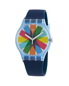 Unisex Graftic Silicone Multicolored Dial Watch