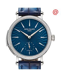 Unisex Grand Complications Alligator Blue Dial Watch