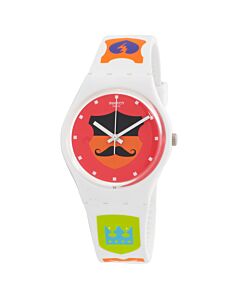 Unisex Graphistyle Silicone Pink Dial Watch