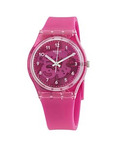 Unisex Gum Flavour (Translucent) Silicone Pink (Transparent) Dial Watch