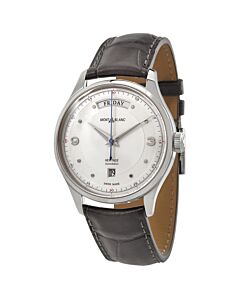 Unisex Heritage (Alligator) Leather Silvery White Dial Watch