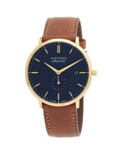Unisex Heritage Leather Navy Dial Watch