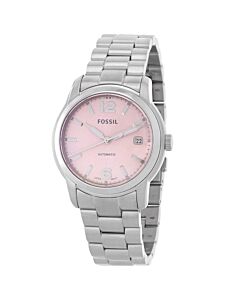 Unisex Heritage Stainless Steel Pink Dial Watch