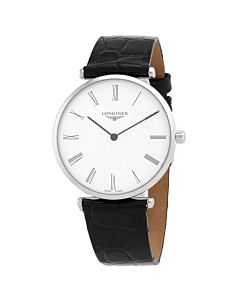 Unisex La Grande Classique Leather White Dial Watch