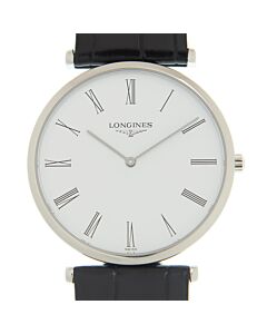 Unisex LA GRANDE Leather White Dial Watch