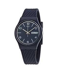 Unisex Laserata Silicone Dark Blue Dial Watch