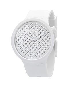 Unisex Light Boreal Silicone White (Crystal Set) Dial Watch
