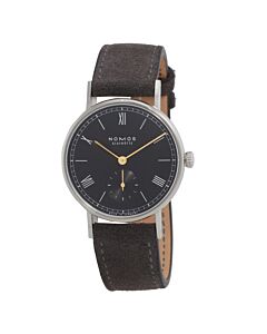 Unisex Ludwig 33 Velour Leather Black Dial Watch