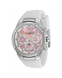 Unisex Manta Chronograph Silicone Pink Mother of Pearl Dial Watch