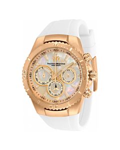 Unisex Manta Chronograph Silicone White Mother of Pearl Dial Watch
