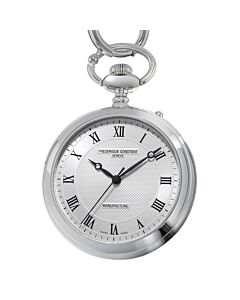 Unisex Manufacture Pocket Watch Silver Dial