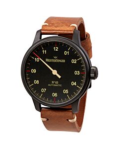 Unisex No.03 Leather Black (Old Radium) Dial Watch