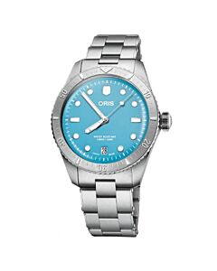 Unisex Oris Divers Sixty-Five Stainless Steel Blue Dial Watch