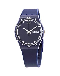 Unisex Over Blue Silicone Blue Dial Watch