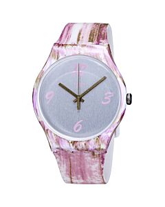 Unisex Pinkquarelle Silicone Grey Dial Watch